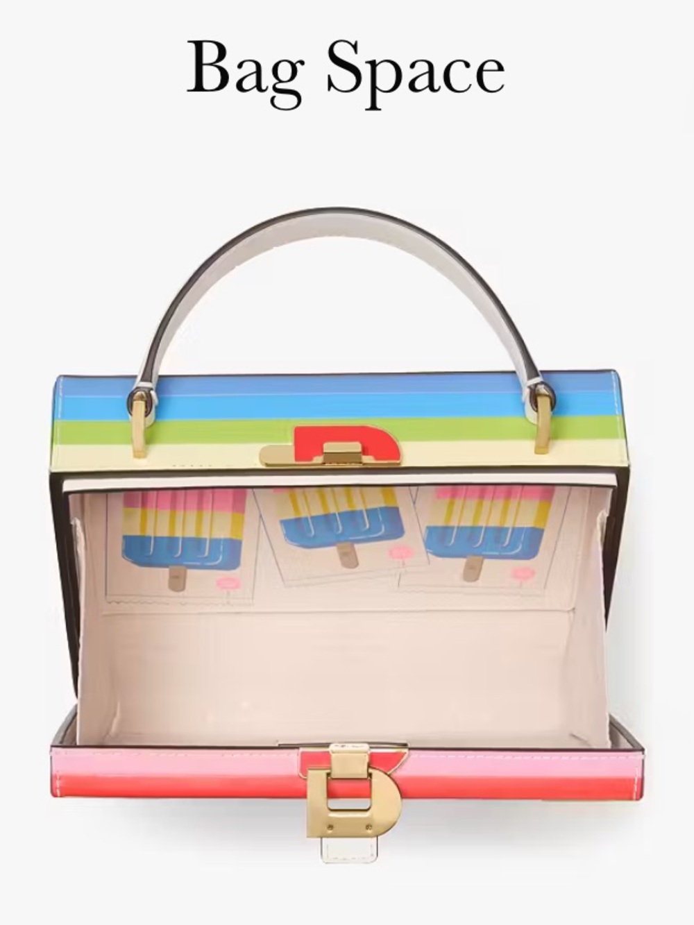 $429 Kate Spade ♠️ Snack Bar Popsicle Crossbody Bag Novelty Box Bag Strap NWT - Picture 5 of 11